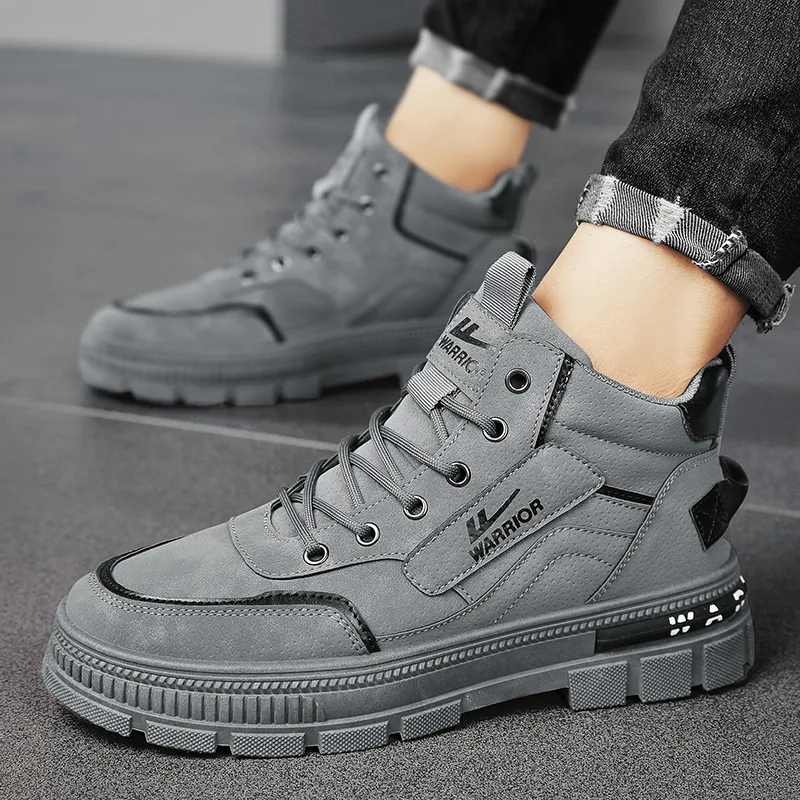 Warrior Short Mid Calf Martin Boot Men's Gray-9