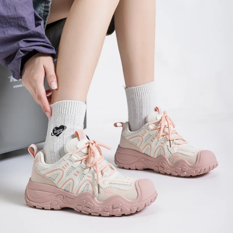 Warrior Ugly Cute Shoes Slip Resistant, Abrasion Resistant, Breathable, Lightweight Low Top Chunky Sneakers Women's-3