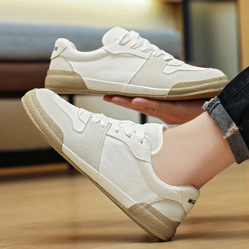 Warrior Wear resistant, Lightweight, Breathable, And Non slip. Low Top Canvas Shoes Unisex White Gray-10