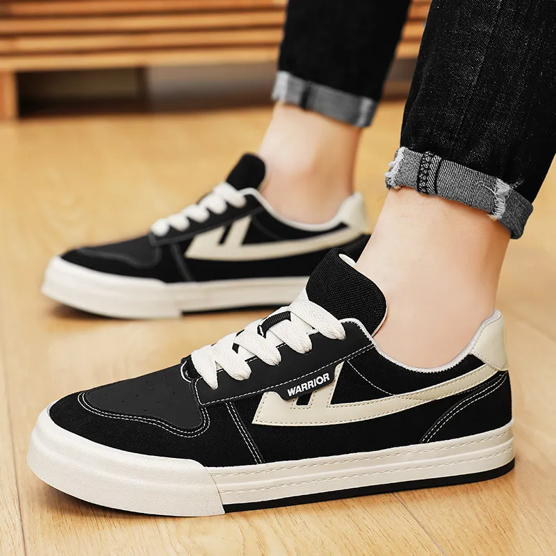 Warrior Coverage Slip Resistant, Abrasion Resistant, Breathable Low Top Skateboard Shoes Unisex Black Rice-8