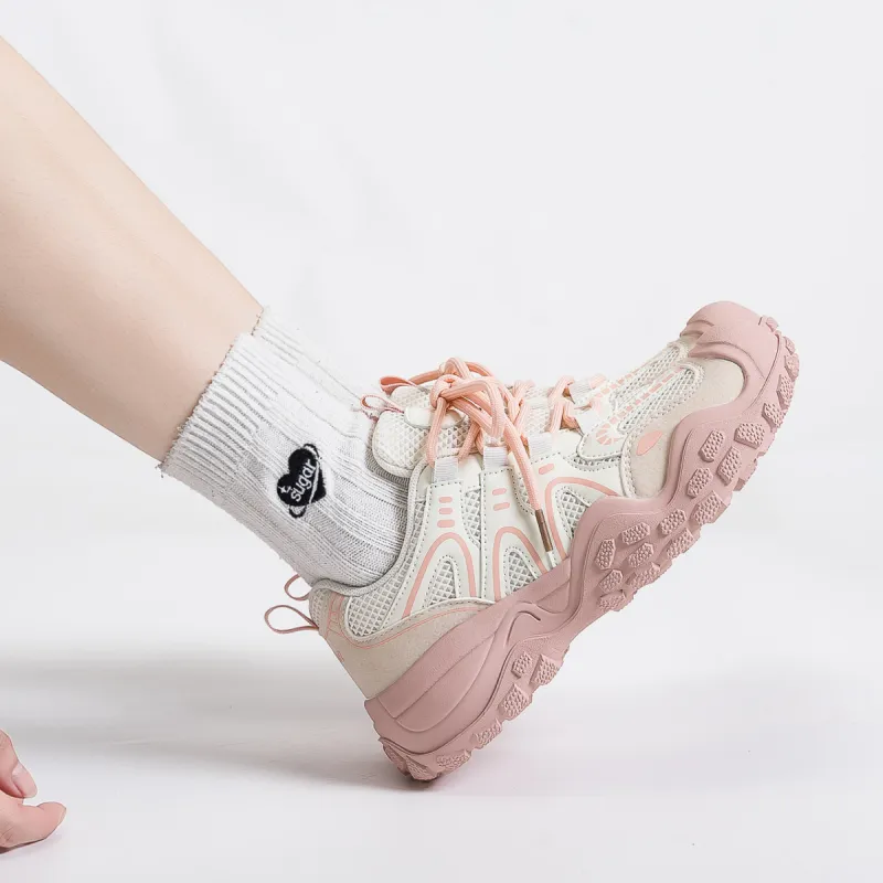 Warrior Ugly Cute Shoes Slip Resistant, Abrasion Resistant, Breathable, Lightweight Low Top Chunky Sneakers Women's-2