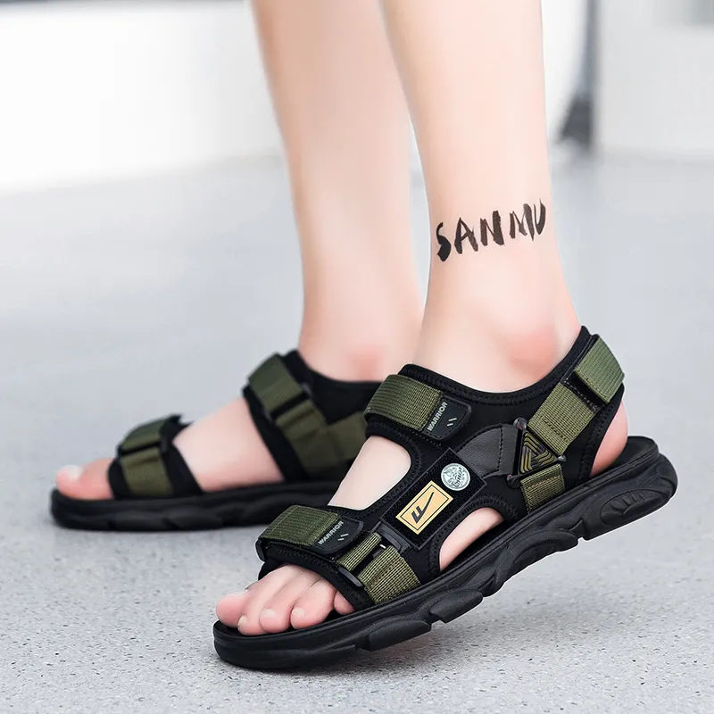 Warrior Casual Chef Shoes Beach Sandals Men's Army Green/Black-5