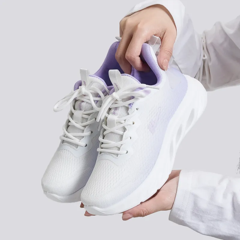 Warrior Lightweight Height Increasing Rebound Low Top Casual Long Distance Running Shoes Women's Purple-1