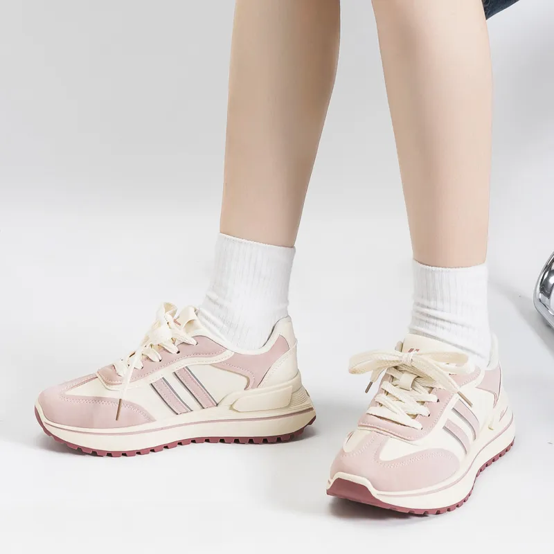 WARRIOR Chunky Sneakers Women's Low Top Black-11