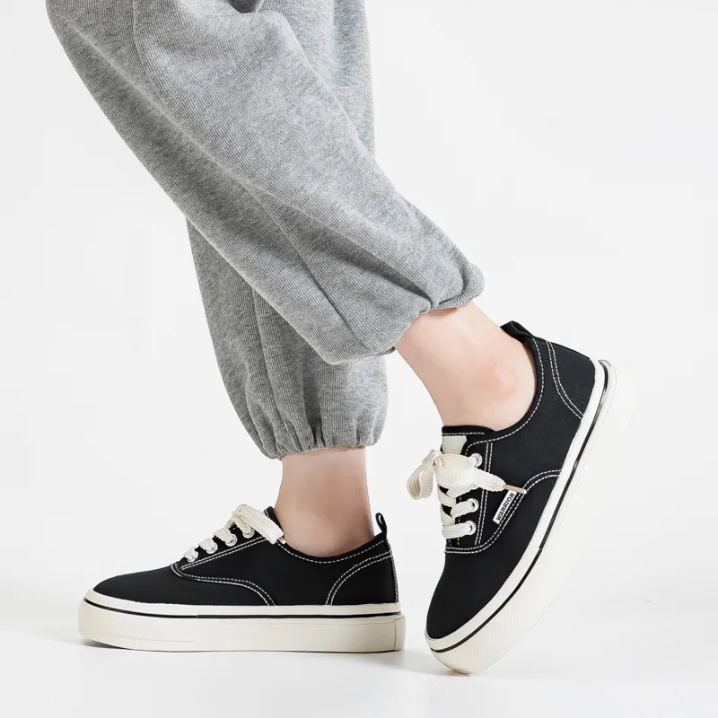 Warrior Height Increasing Abrasion Resistant Lightweight Breathable Slip Resistant Low Top Canvas Shoes Women's-4