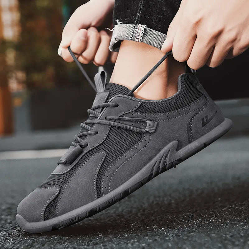Warrior Coverage Abrasion Resistant Lightweight Breathable Slip Resistant Low Top Casual Shoes Men's Gray-4