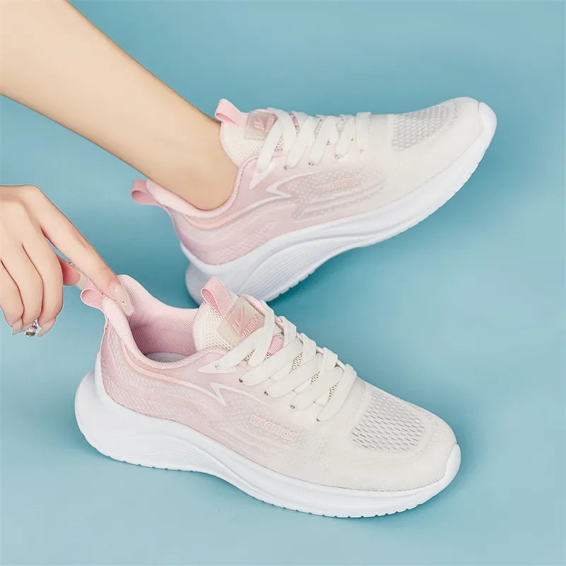 Warrior Slip Resistant, Abrasion Resistant, Lightweight, Rebound Coverage Low Top Long Distance Running Shoes Unisex-6