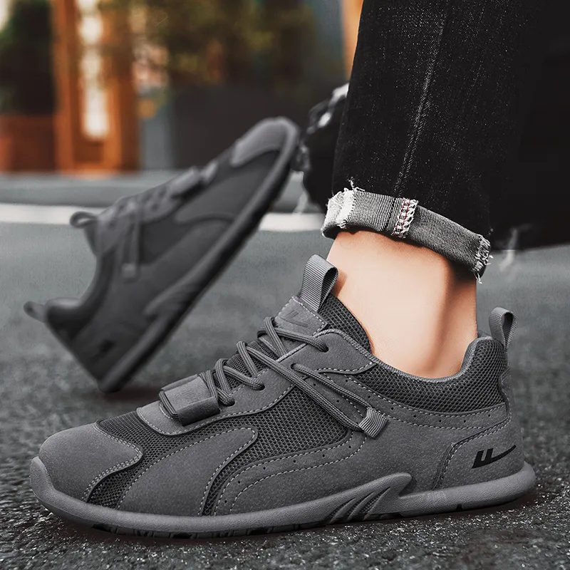 Warrior Coverage Abrasion Resistant Lightweight Breathable Slip Resistant Low Top Casual Shoes Men's Gray-6