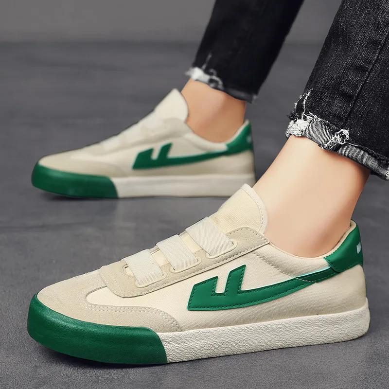 Warrior Slip Resistant, Abrasion Resistant, Lightweight Low Top Canvas Shoes Unisex Beige Green-6