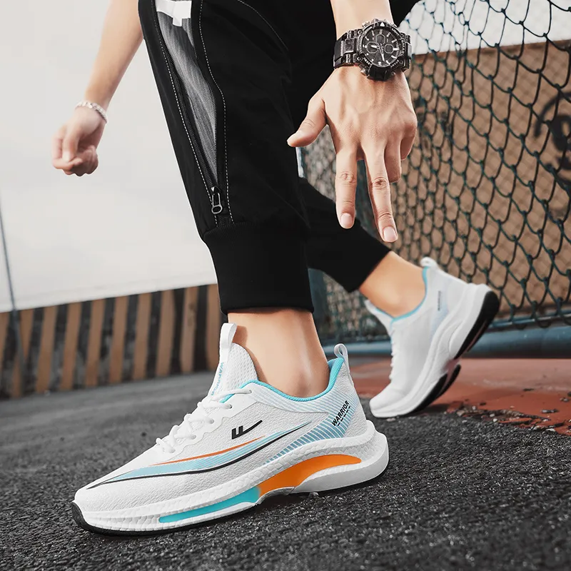WARRIOR Running Shoes Men Low Top Orange-11