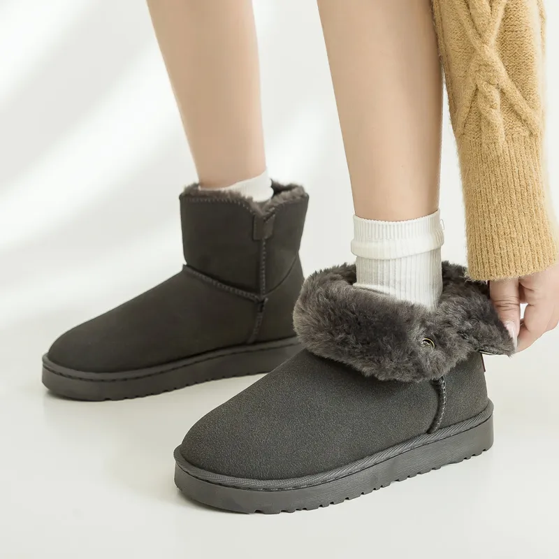 Warrior Thermal Slip Resistant Coverage Short Snow Boots Women's Gray-5
