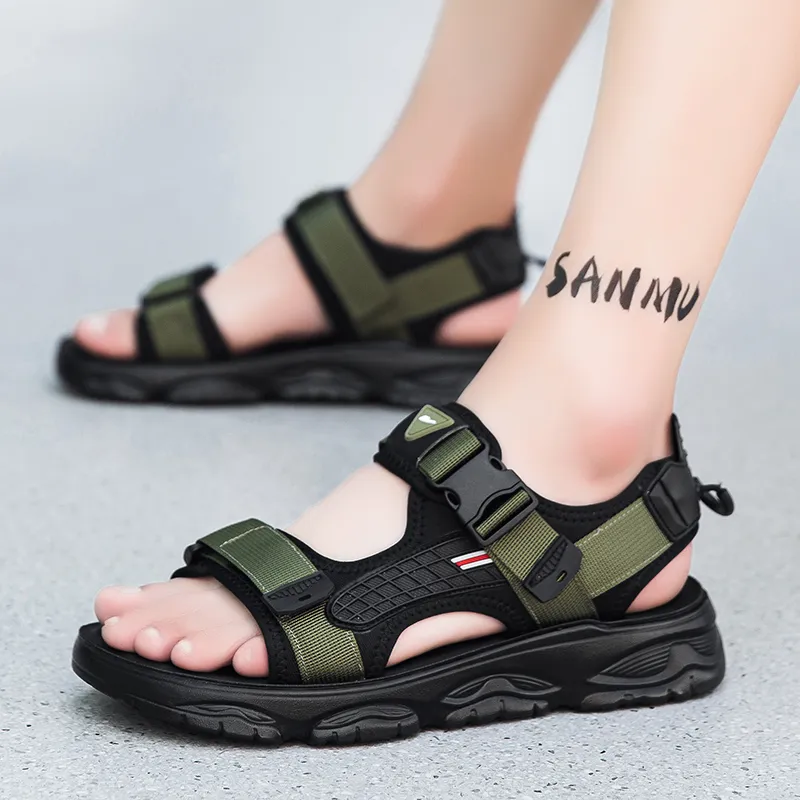 Warrior Casual Chef Shoes Beach Sandals Men's Green Black-9
