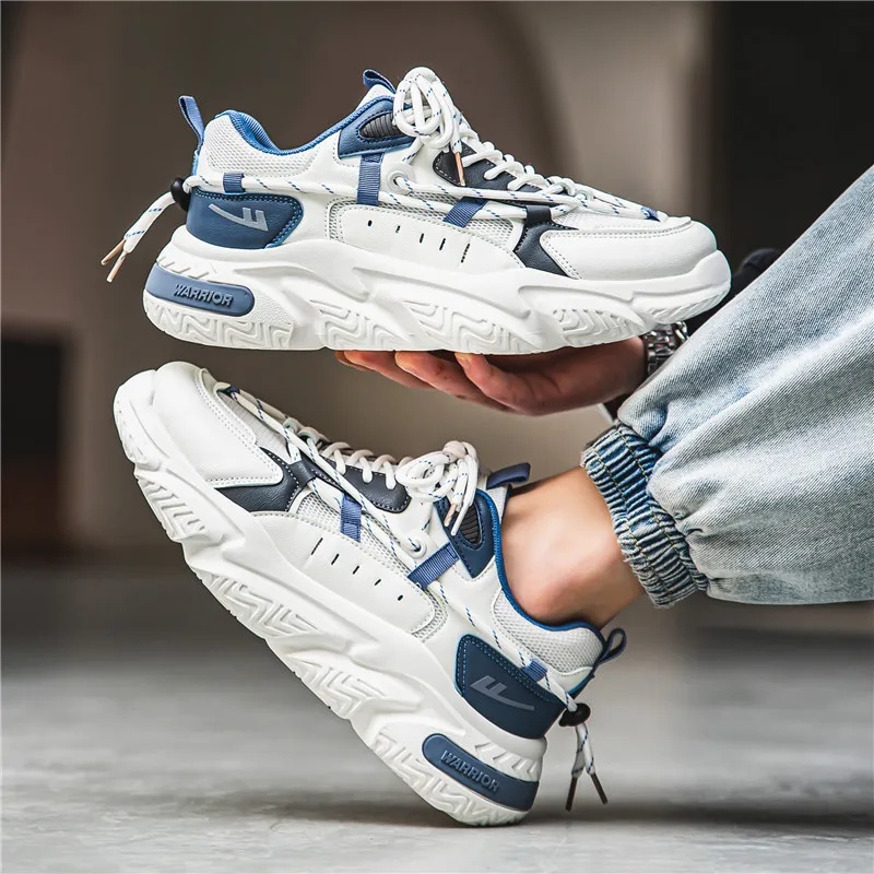Warrior Warrior Anti-Slip Wear-Resistant Breathable Lightweight Height Increasing Warm Low-Top Chunky Sneakers Unisex-29