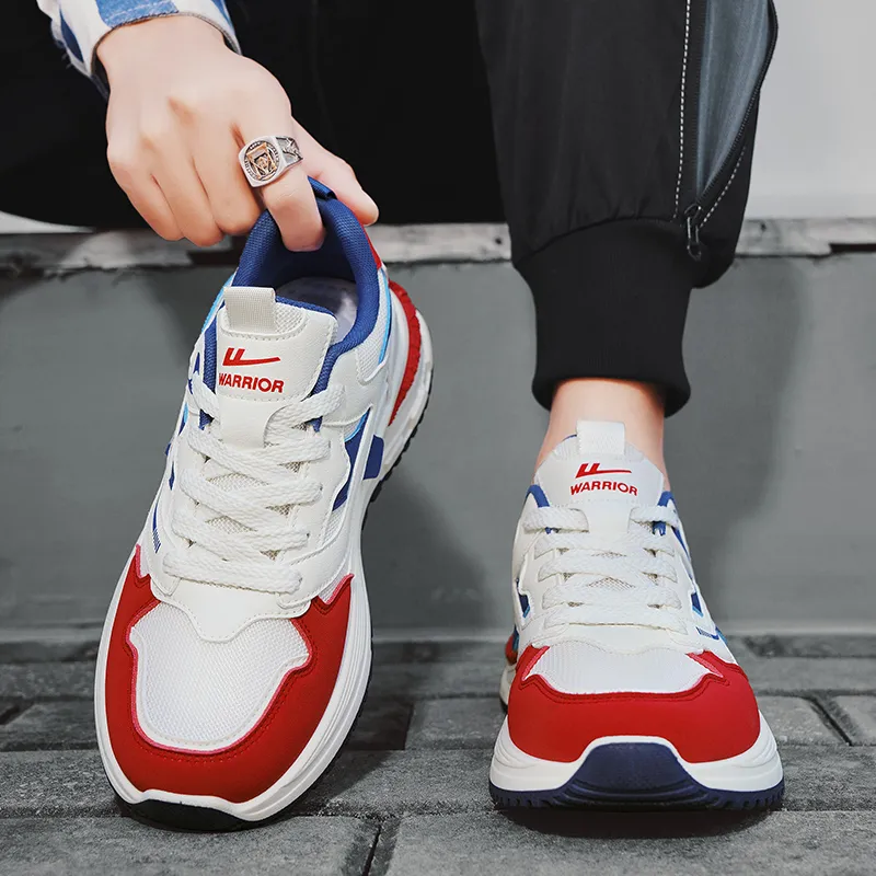 WARRIOR Chunky Sneakers Men Low Top Blue-4