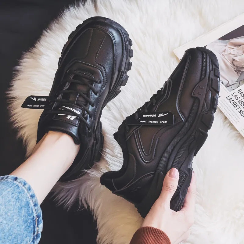 Warrior Slip Resistant, Abrasion Resistant, Lightweight, Height Increasing Coverage Low Top Chunky Sneakers Women's-20