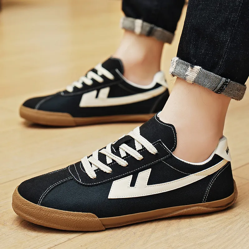 Warrior Slip Resistant, Abrasion Resistant, Breathable, Lightweight Low Top Canvas Shoes Unisex Black Rice-6