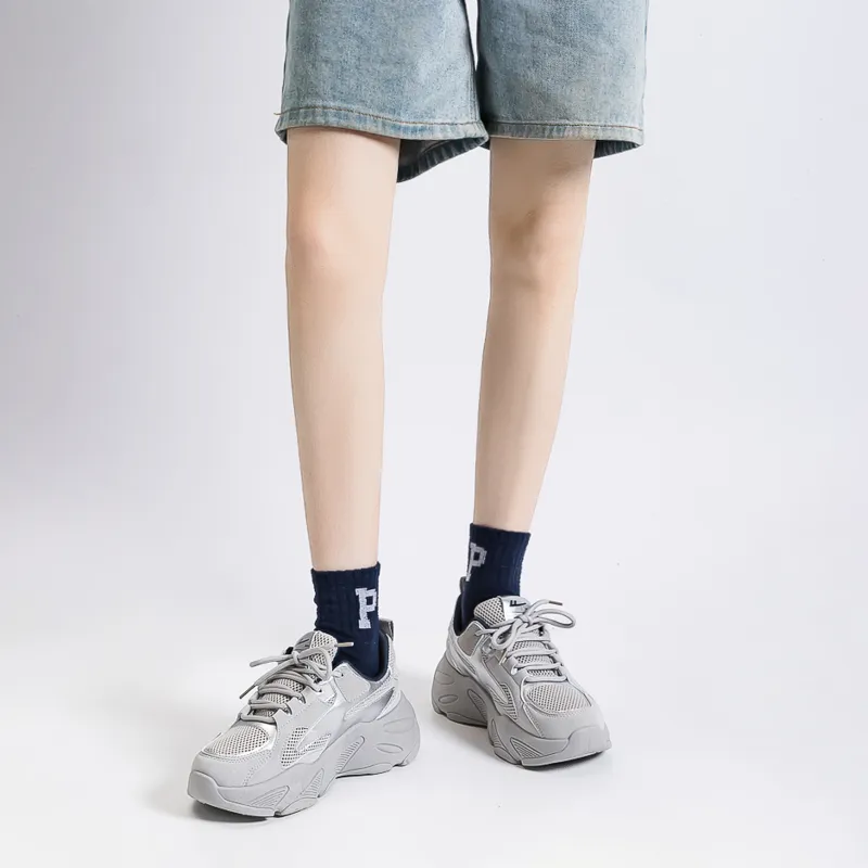 Warrior Wear resistant, Lightweight, Breathable, And Non slip. Low Top Chunky Sneakers Women's-3