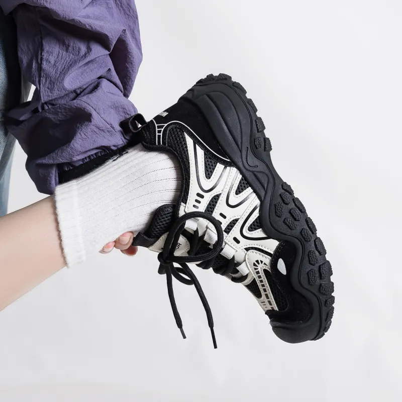 Warrior Ugly Cute Shoes Slip Resistant, Abrasion Resistant, Breathable, Lightweight Low Top Chunky Sneakers Women's-8