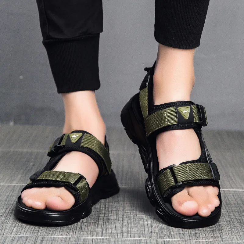 Warrior Casual Chef Shoes Beach Sandals Men's Green Black-3