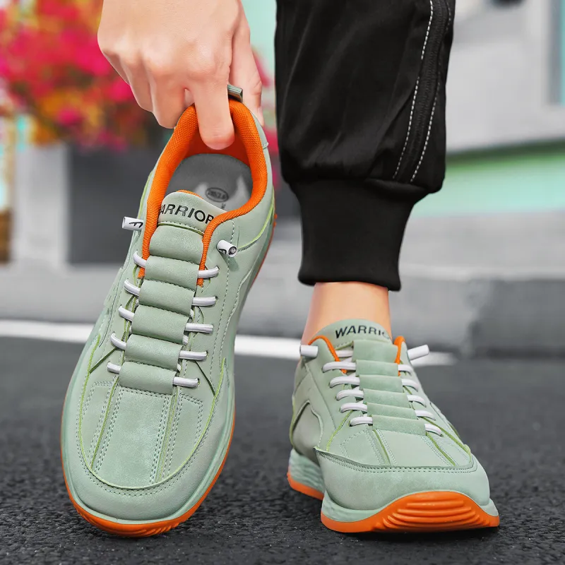 Warrior Soft Sole Driving Shoes Anti-Slip And Wear-Resistant Lightweight Low-Top Skateboard Shoes Men's Light Green-10