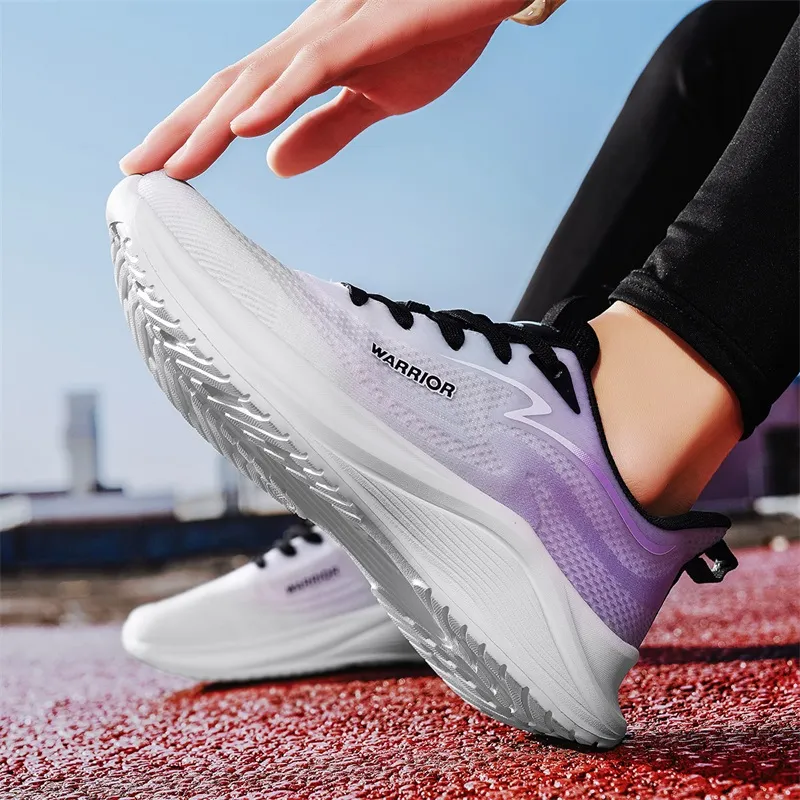 Warrior Slip Resistant, Abrasion Resistant, Lightweight, Rebound Coverage Low Top Long Distance Running Shoes Unisex-41