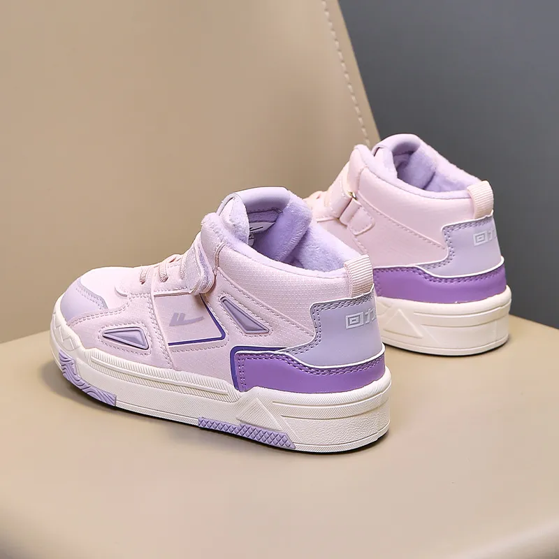 Warrior Slip Resistant, Abrasion Resistant, Thermal High Top Kids' Skateboarding Shoes Pink Purple Kids'-5