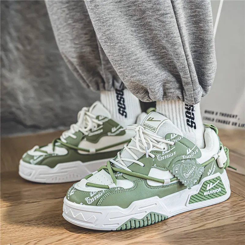 WARRIOR Skateboard Shoes Unisex Low Top White-11