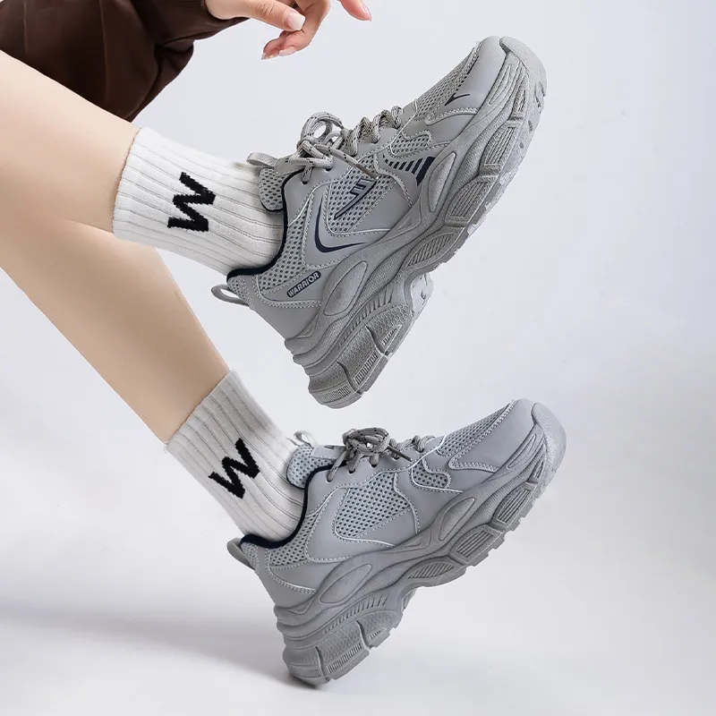 Warrior Shock Absorbers Slip Resistant, Abrasion Resistant, Breathable Low Top Chunky Sneakers Women's-4