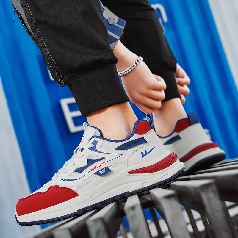 WARRIOR Chunky Sneakers Men Low Top Blue-5
