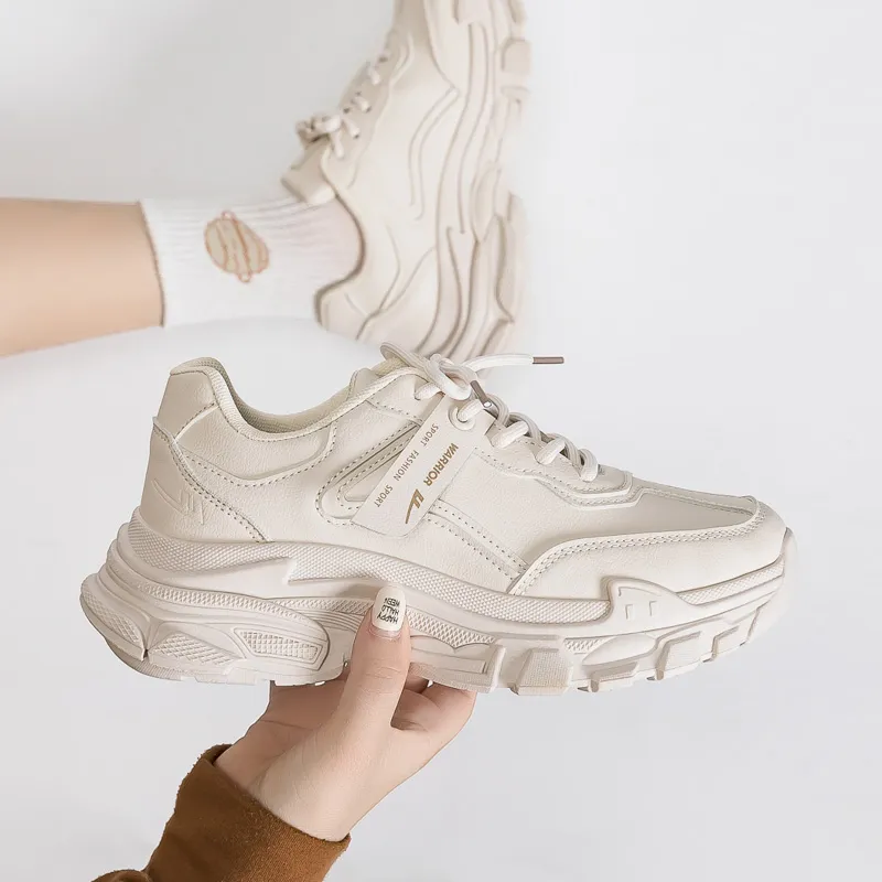 Warrior Slip Resistant, Abrasion Resistant, Lightweight, Height Increasing Coverage Low Top Chunky Sneakers Women's-15