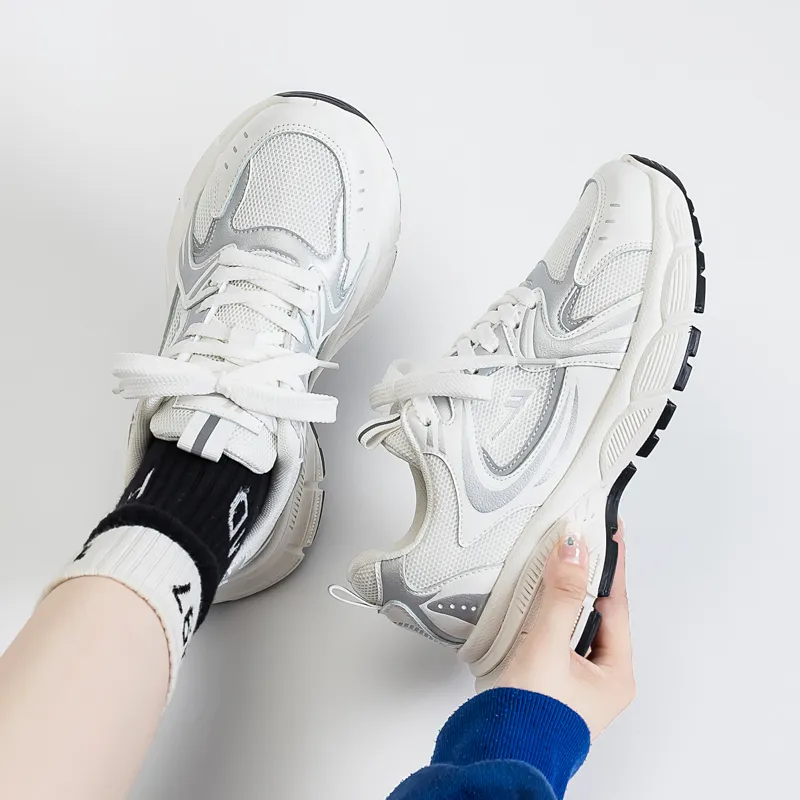 Warrior Height Increasing Abrasion Resistant Lightweight Breathable Slip Resistant Low Top Chunky Sneakers Women's-2