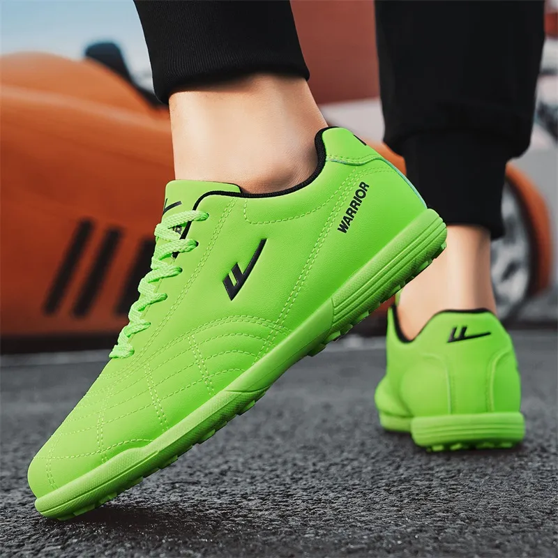 Warrior TF Turf Artificial Ground, Indoor Breathable, Lightweight Coverage Soccer Shoes Unisex Fluorescent Green Black-6