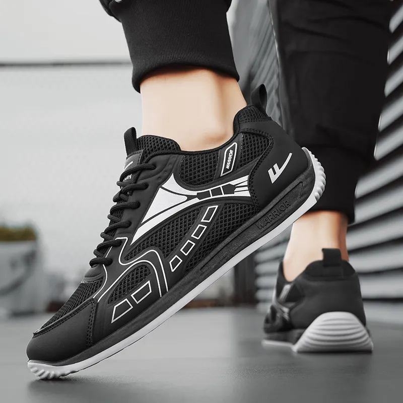 Warrior Cortez Shoes Abrasion Resistant, Lightweight, And Breathable Low Top Casual Shoes Men's Black Gray-8