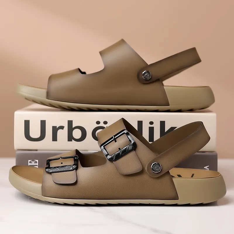 AOKANG Beach Sandals Men Khaki-14