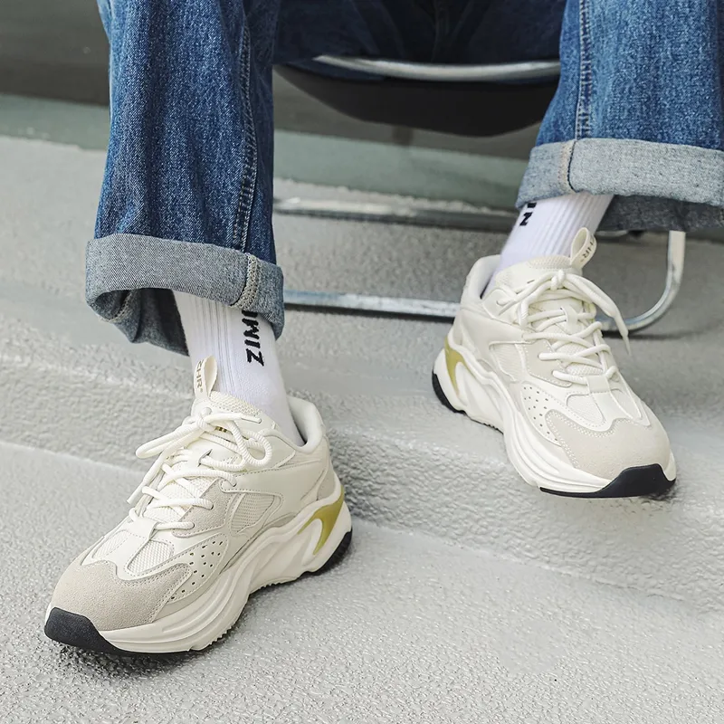 DEFINE CHOICE Anti Slip And Wear Resistant Height Increasing Low Top Chunky Sneakers Men's-9
