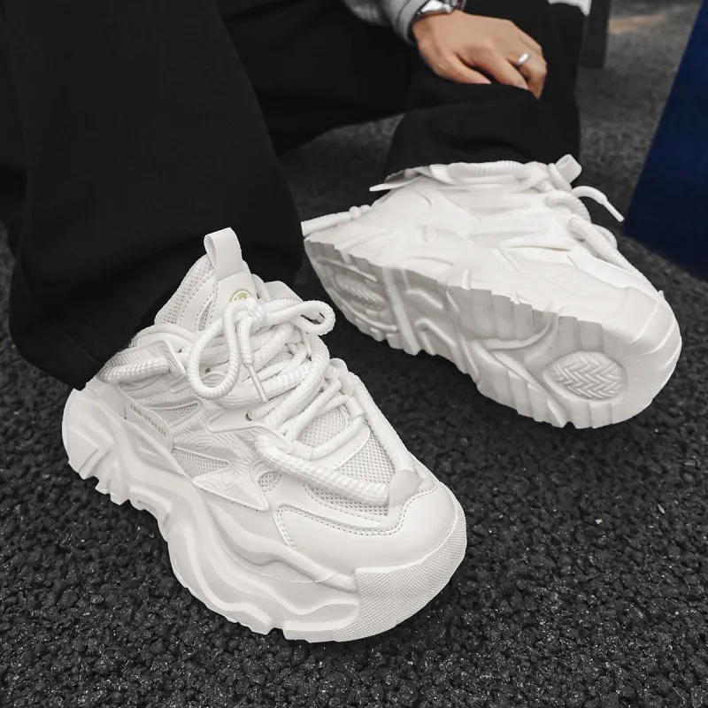 DEFINE CHOICE Breathable Height Increase Low Top Chunky Sneakers Unisex-6