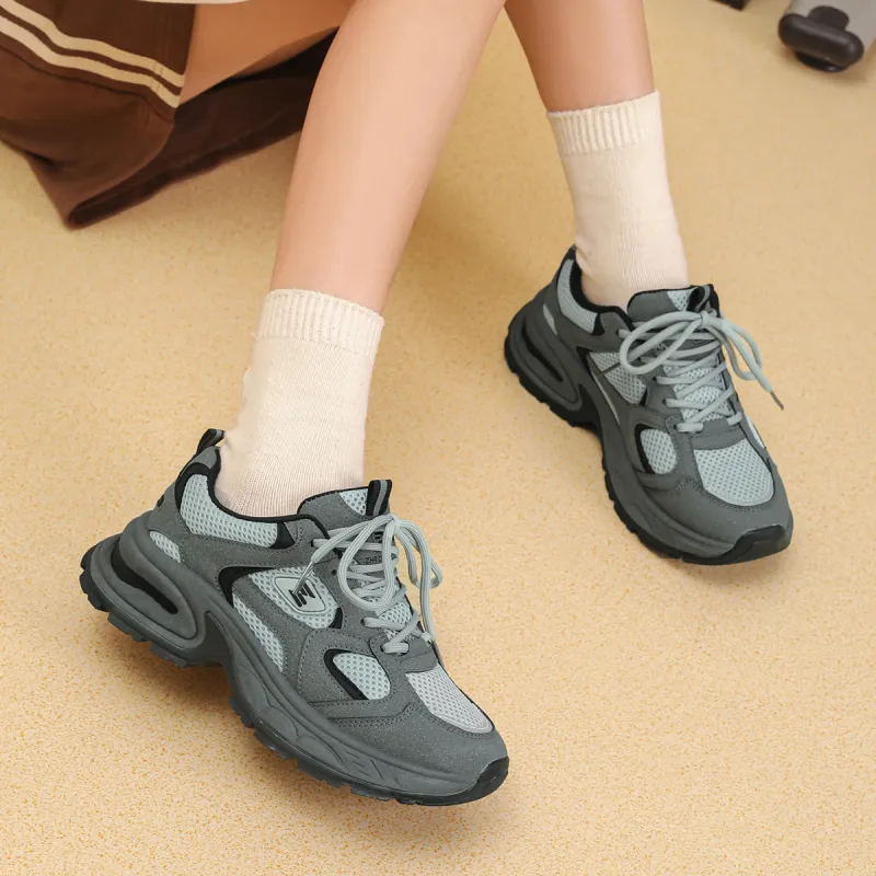 DEFINE CHOICE Height Increasing Abrasion Resistant Slip Resistant Low Top Chunky Sneakers Women's-6