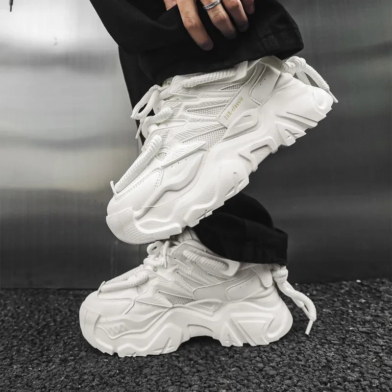 DEFINE CHOICE Breathable Height Increase Low Top Chunky Sneakers Unisex-4