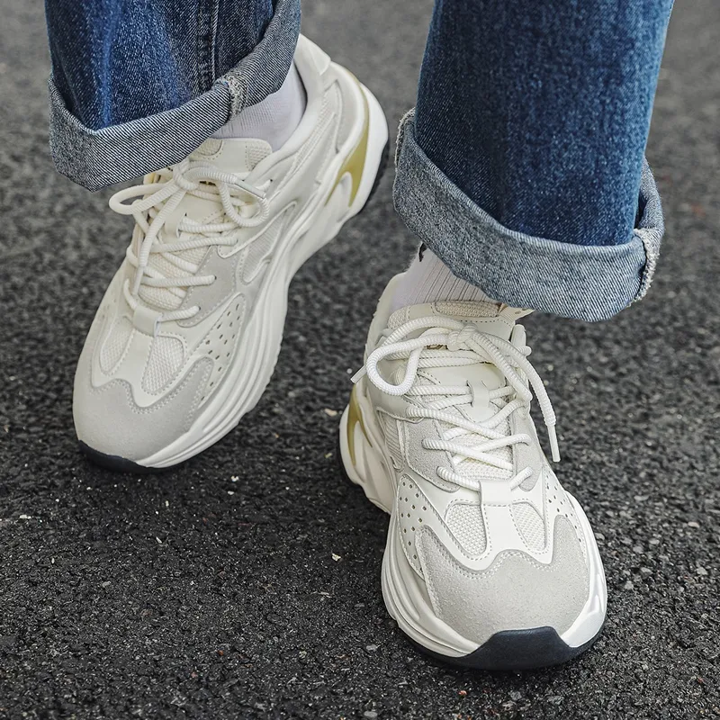 DEFINE CHOICE Anti Slip And Wear Resistant Height Increasing Low Top Chunky Sneakers Men's-7