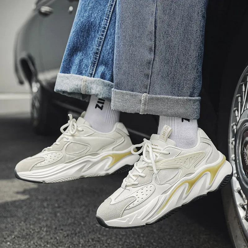 DEFINE CHOICE Anti Slip And Wear Resistant Height Increasing Low Top Chunky Sneakers Men's-8