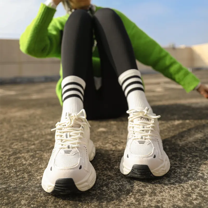 DEFINE CHOICE Cushioning Height Increasing Abrasion Resistant Slip Resistant Low Top Chunky Sneakers Women's-6