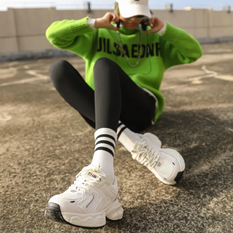 DEFINE CHOICE Cushioning Height Increasing Abrasion Resistant Slip Resistant Low Top Chunky Sneakers Women's-4