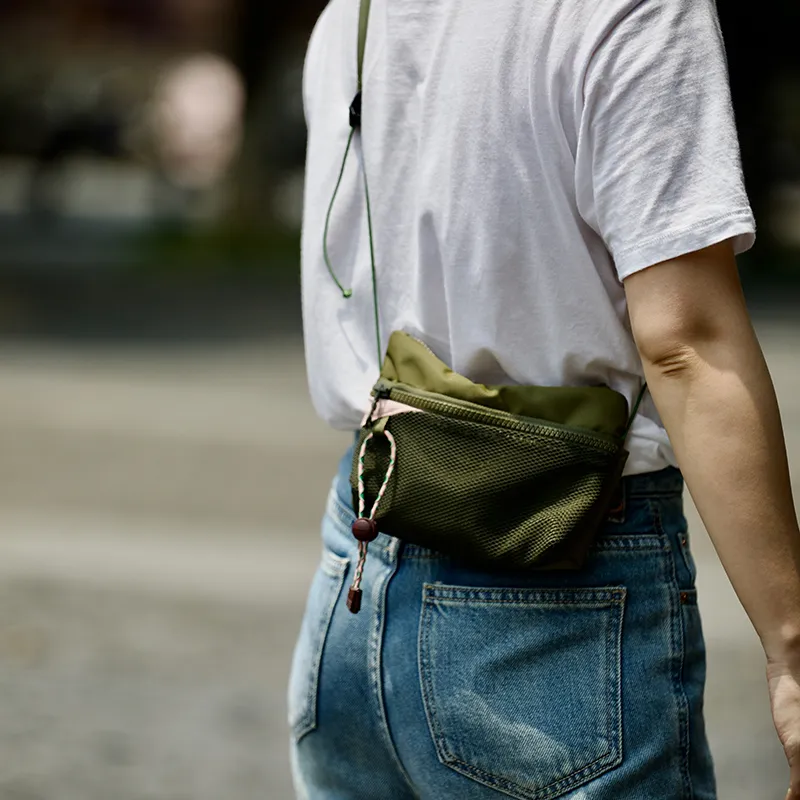 HELIUYUZHOU Polyester Shoulder Bag Small Size Unisex Green-3