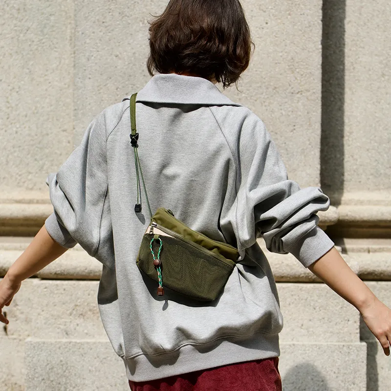 HELIUYUZHOU Polyester Shoulder Bag Small Size Unisex Green-4