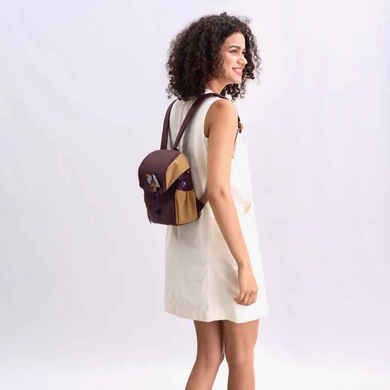 HELIUYUZHOU Nylon Backpack Small Size Unisex Dark Purple Kitten-2