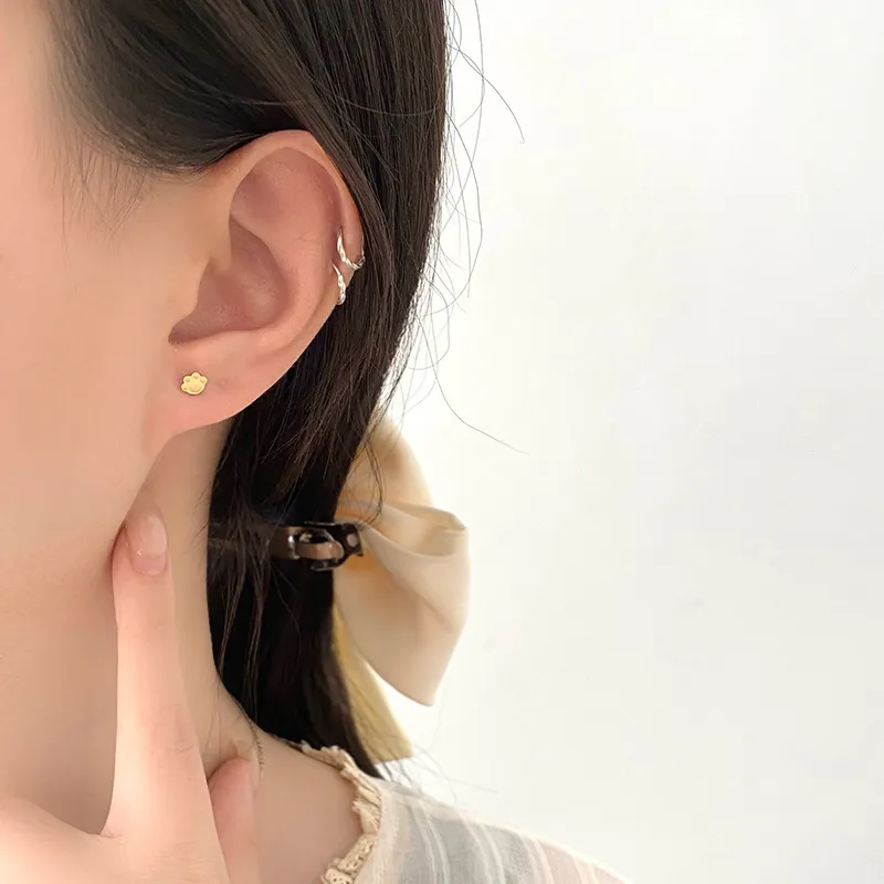 ABOUT LOVE 999 Fine Silver Stud Earrings Women's-4