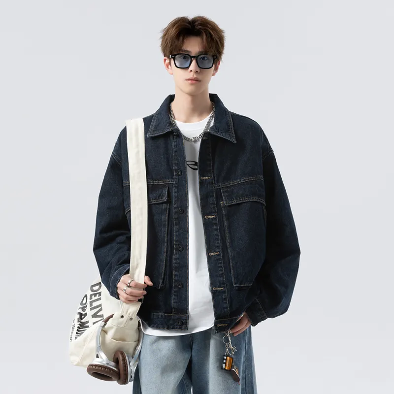 FOR FEAR THAT Denim Jacket Unisex Dark Blue-5