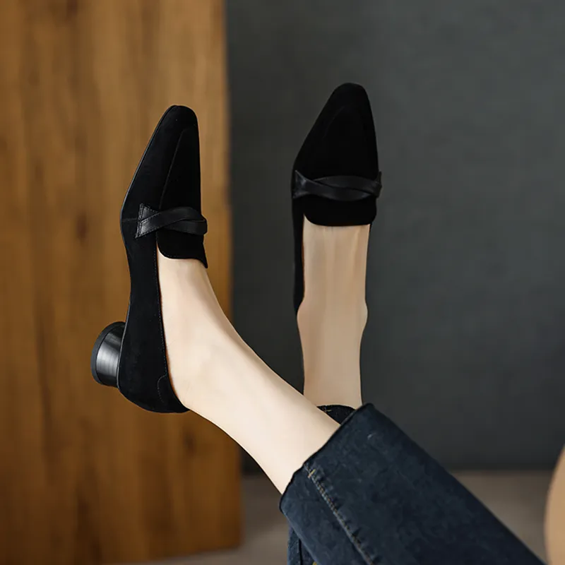 EASTTATA ET Loafers Women's Black-6