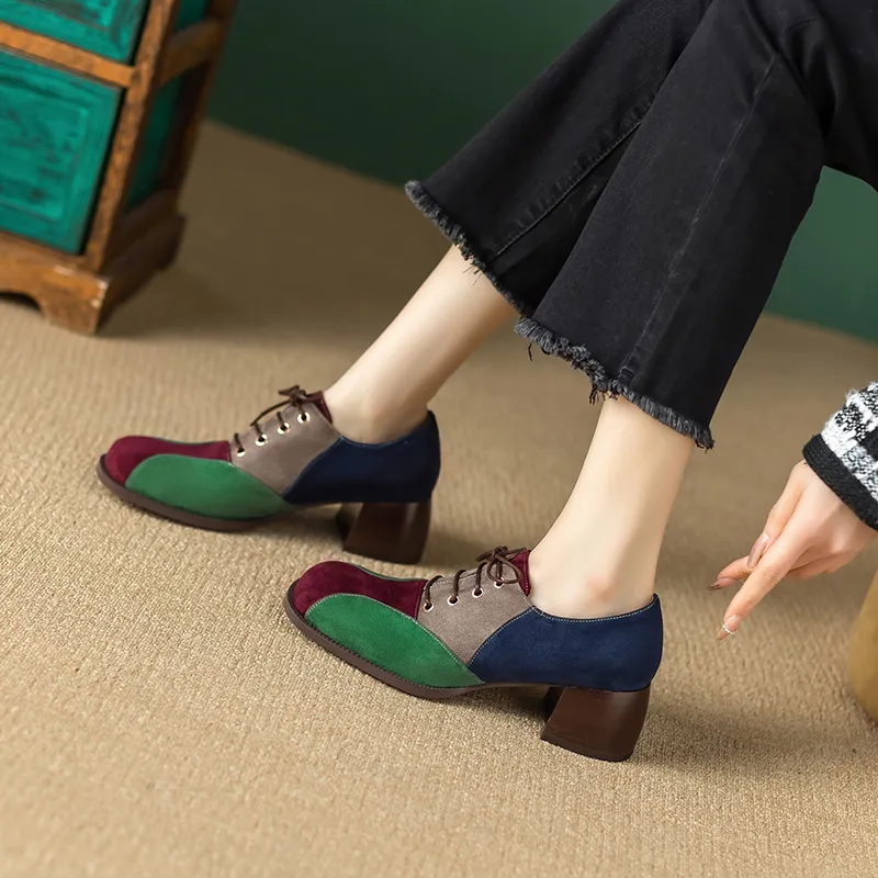 EASTTATA ET Loafers Women's Red-12