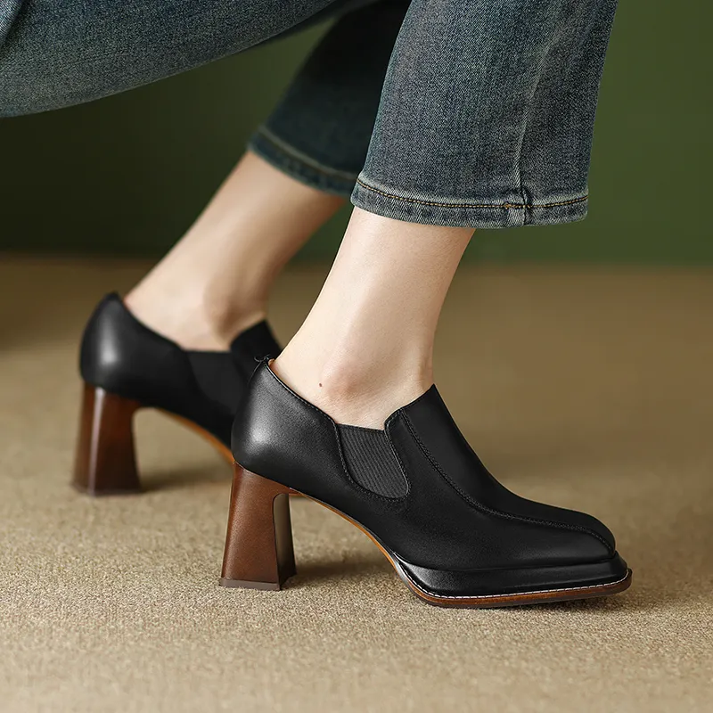 EASTTATA ET Loafers Women's Black-5